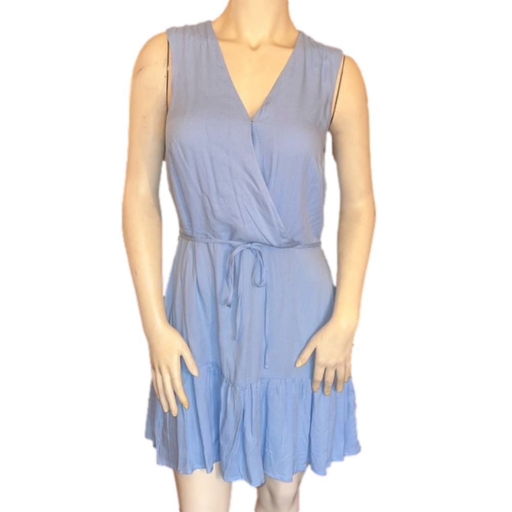 NWT INC Blue Sleeveless V Neck Mini Dress. Size Medium.